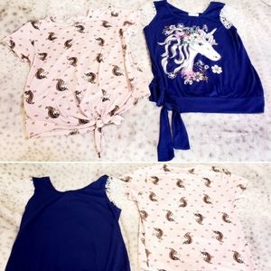 Two beautiful size 14 girls unicorn shirts